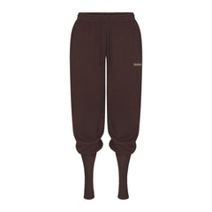 COTTON FLEECE JOGGER WITH RIB GAITERS | ESPRESSO FLAT ON A WHITE BACKGROUND | FLT