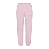COTTON FLEECE JOGGER WITH EMBOSSED LOGO | CHERRY BLOSSOM FLAT ON A WHITE BACKGROUND | FLT