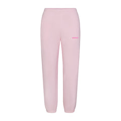 COTTON FLEECE JOGGER WITH EMBOSSED LOGO | CHERRY BLOSSOM FLAT ON A WHITE BACKGROUND | FLT