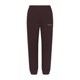 COTTON FLEECE JOGGER WITH EMBOSSED LOGO | ESPRESSO FLAT ON A WHITE BACKGROUND | FLT