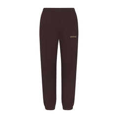 COTTON FLEECE JOGGER WITH EMBOSSED LOGO | ESPRESSO FLAT ON A WHITE BACKGROUND | FLT