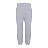 COTTON FLEECE JOGGER WITH EMBOSSED LOGO | HEATHER GREY FLAT ON A WHITE BACKGROUND | FLT