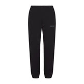 COTTON FLEECE JOGGER WITH EMBOSSED LOGO | ONYX FLAT ON A WHITE BACKGROUND | FLT