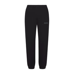 COTTON FLEECE JOGGER WITH EMBOSSED LOGO | ONYX FLAT ON A WHITE BACKGROUND | FLT
