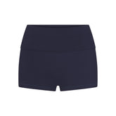 COTTON JERSEY FOLDOVER SHORT | NAVY FLAT ON A WHITE BACKGROUND | FLT