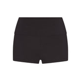 COTTON JERSEY FOLDOVER SHORT | SOOT FLAT ON A WHITE BACKGROUND | FLT