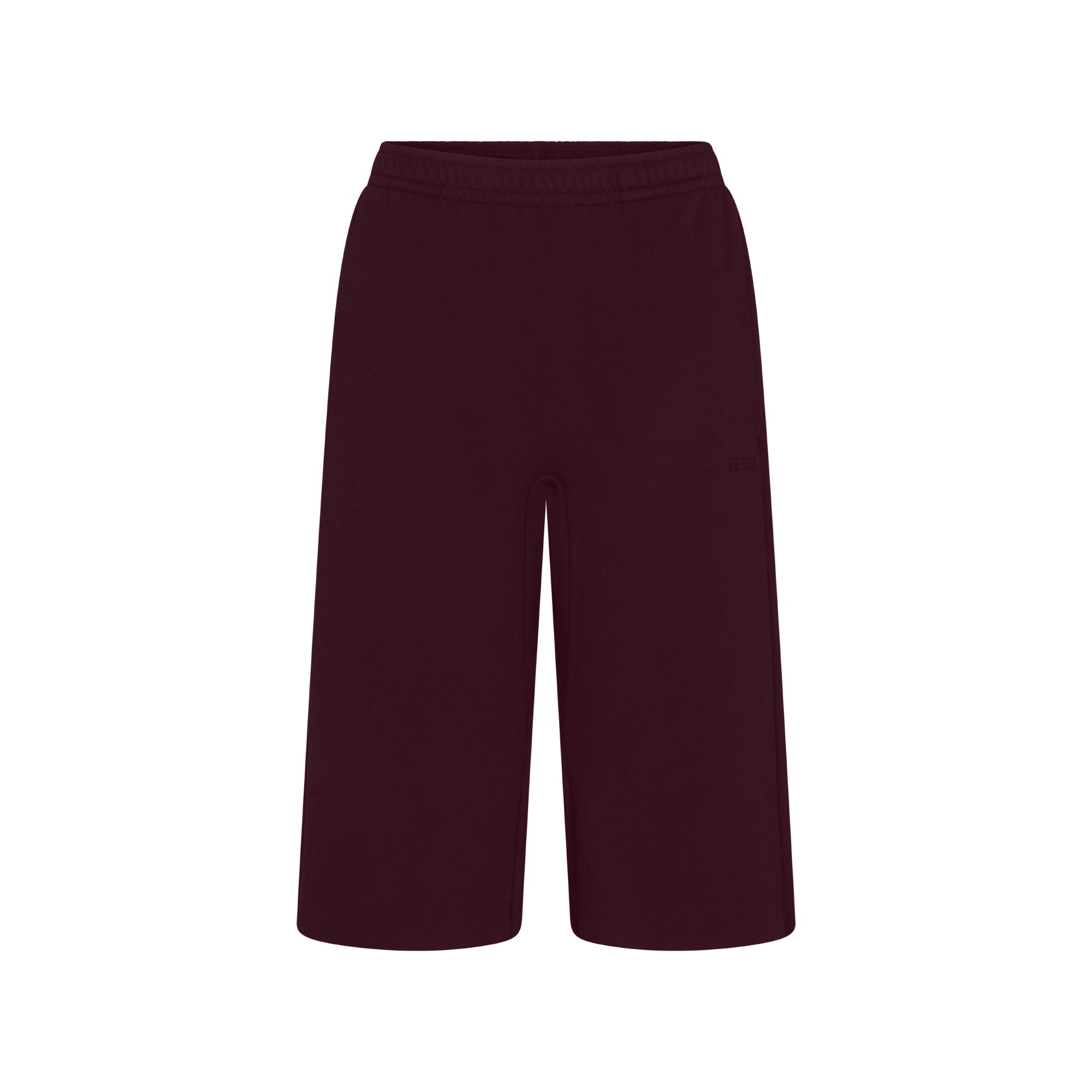 COTTON FLEECE LONG SHORT | CURRANT & LAYS FLAT ON A WHITE BACKGROUND | FLT