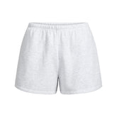 COTTON FLEECE CLASSIC SHORT | LIGHT HEATHER GREY FLAT ON A WHITE BACKGROUND | FLT