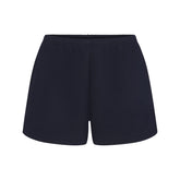COTTON FLEECE CLASSIC SHORT | NAVY & LAYS FLAT ON A WHITE BACKGROUND | FLT