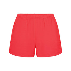 COTTON FLEECE CLASSIC SHORT | WASHED RED FLAT ON A WHITE BACKGROUND | FLT