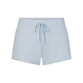 DRAPEY FRENCH TERRY SHORT | POWDER BLUE FLAT ON A WHITE BACKGROUND | FLT