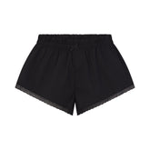 COTTON POPLIN SHORT | ONYX FLAT ON A WHITE BACKGROUND | FLT