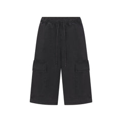 WOVEN MENS CARGO SHORT | ONYX FLAT ON A WHITE BACKGROUND | FLT