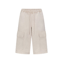 WOVEN MENS CARGO SHORT | STONE FLAT ON A WHITE BACKGROUND | FLT