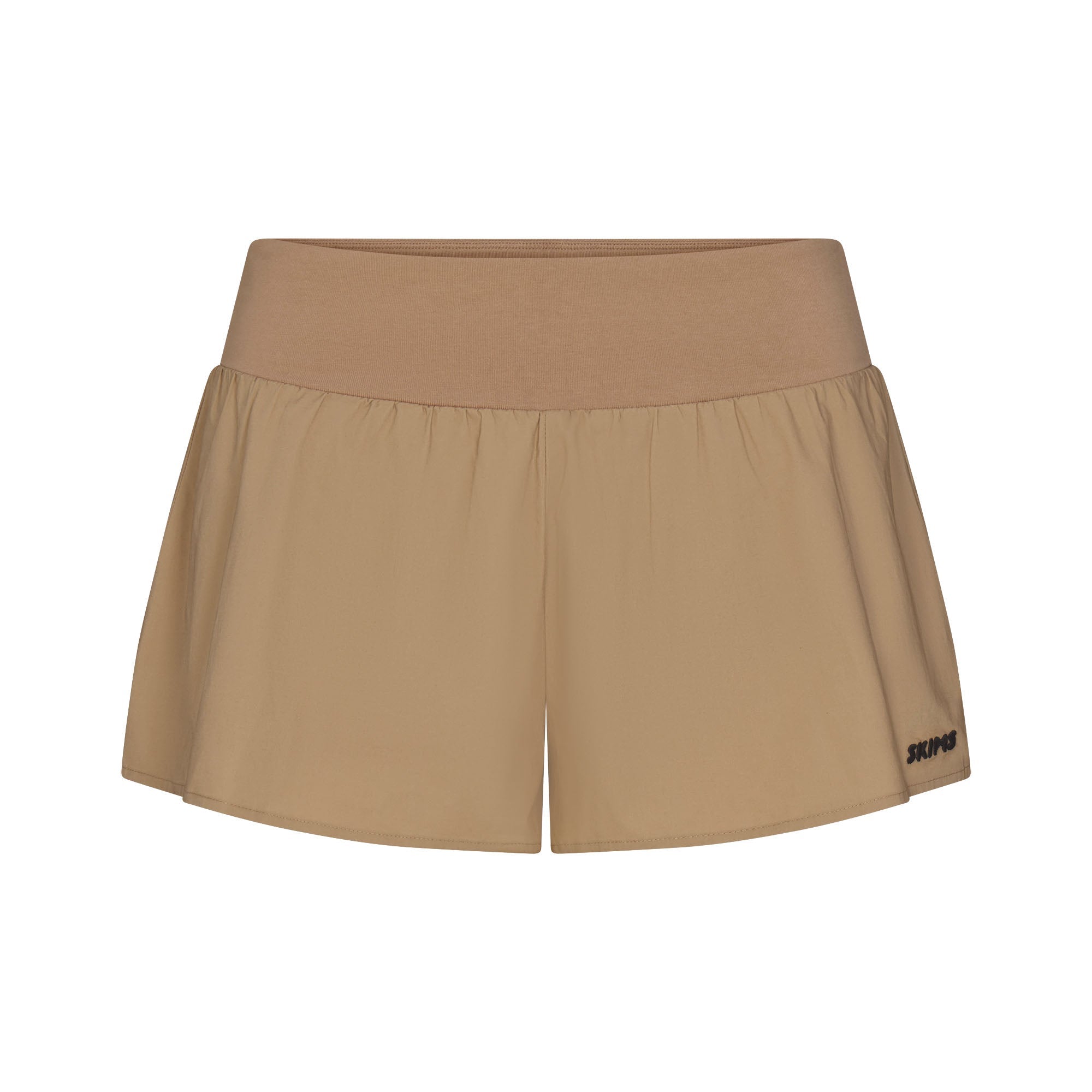 WOVEN COTTON FLUTTER SHORT | DESERT FLAT ON A WHITE BACKGROUND | FLT
