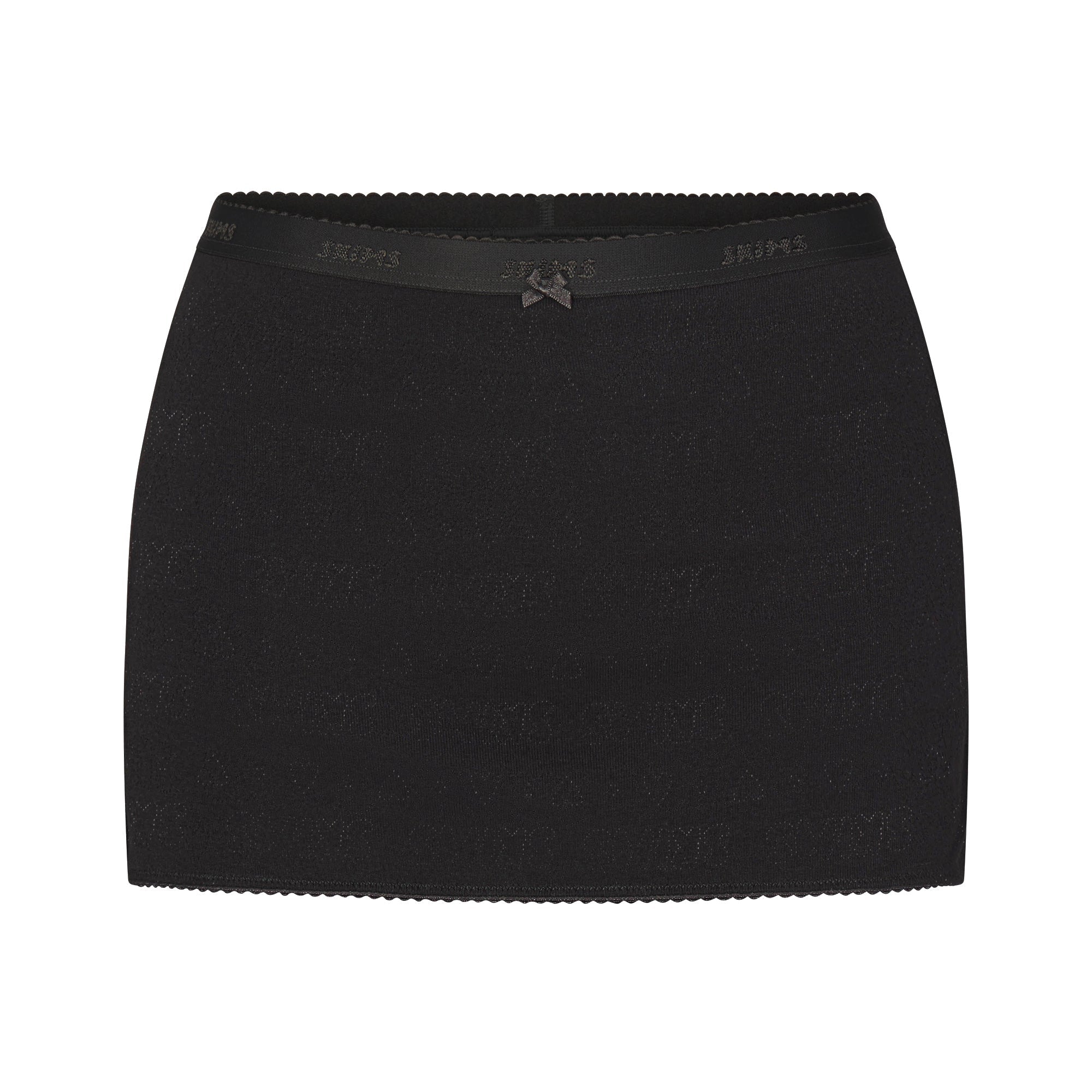 LOGO POINTELLE MICRO SKORT | SOOT FLAT ON A WHITE BACKGROUND | FLT
