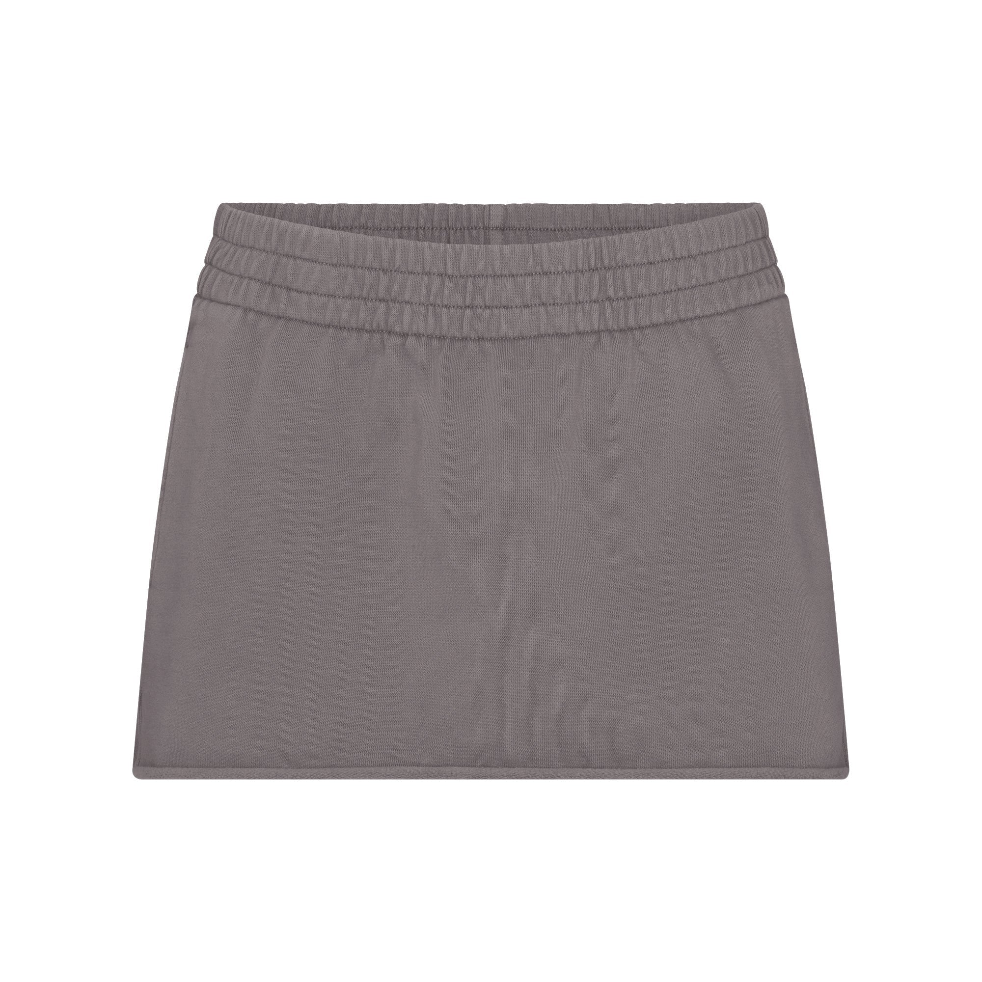 BOYFRIEND FLEECE MINI SKIRT | SHADOW FLAT ON A WHITE BACKGROUND | FLT
