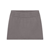 BOYFRIEND FLEECE MINI SKIRT | SHADOW FLAT ON A WHITE BACKGROUND | FLT