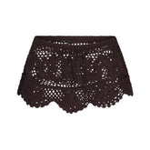 CROCHET COVER-UPS LOW RISE MINI SKIRT | PHOENIX FLAT ON A WHITE BACKGROUND | FLT