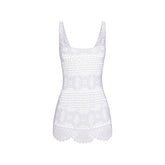 CROCHET COVER-UPS TANK DRESS | SNOW FLAT ON A WHITE BACKGROUND | FLT