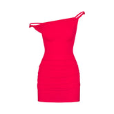 COTTON COVER-UPS SHORT DRESS | CARMINE LAYS FLAT ON A WHITE BACKGROUND | FLT