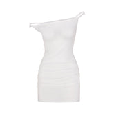 COTTON COVER-UPS SHORT DRESS | SNOW LAYS FLAT ON A WHITE BACKGROUND | FLT