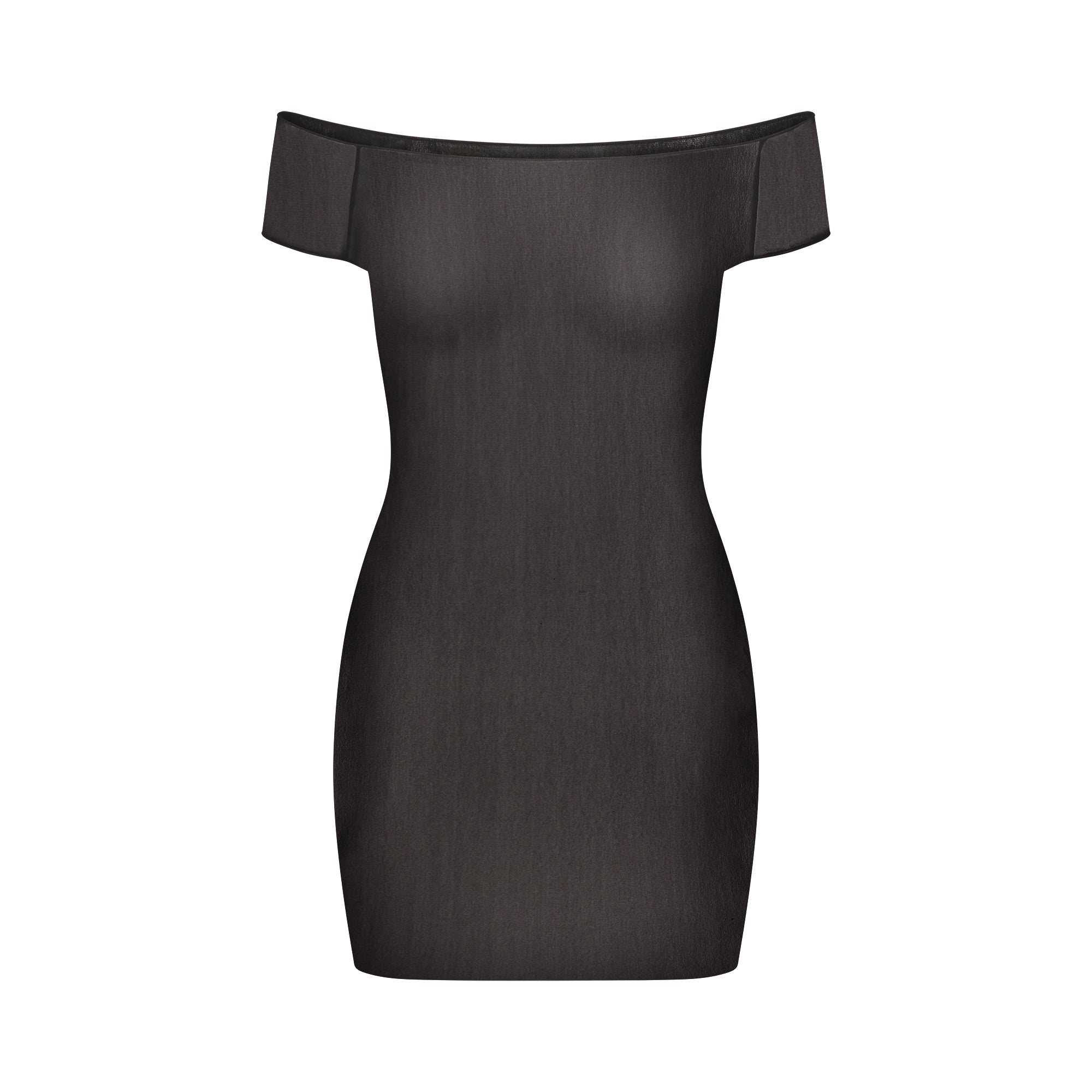 MESH COVER-UPS MINI DRESS | ONYX LAYS FLAT ON A WHITE BACKGROUND | FLT