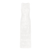 LACE COVER-UPS LONG DRESS | SNOW FLAT ON A WHITE BACKGROUND | FLT