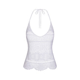 CROCHET COVER-UPS CAMI | SNOW FLAT ON A WHITE BACKGROUND | FLT
