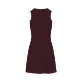 COTTON RIB TANK DRESS | CURRANT FLAT ON A WHITE BACKGROUND | FLT