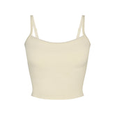NikeSKIMS RIBBED SEAMLESS CAMI | LEMON DROP & LAYS FLAT ON A WHITE BACKGROUND | FLT