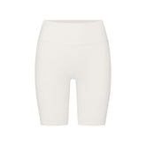 NikeSKIMS MATTE 5" BIKER SHORT | IVORY LAYS FLAT ON A WHITE BACKGROUND | FLT
