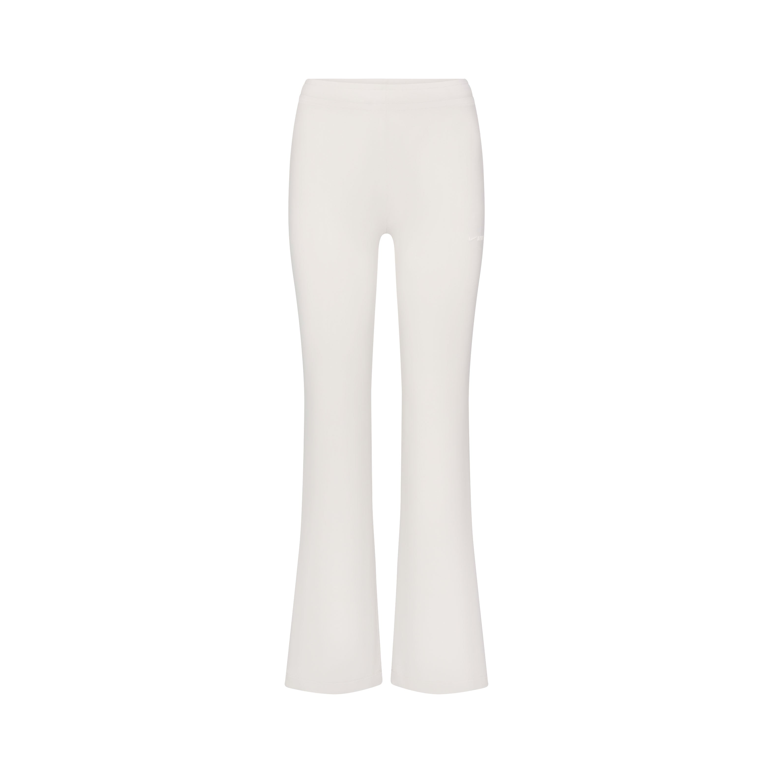 NikeSKIMS AIRY LOW RISE MINI FLARE PANT | IVORY LAYS FLAT ON A WHITE BACKGROUND | FLT