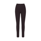 NikeSKIMS STUDIO STRETCH DIPPED 29" LEGGING | DARK ROAST LAYS FLAT ON A WHITE BACKGROUND | FLT
