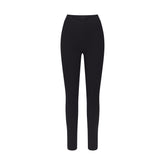 NikeSKIMS STUDIO STRETCH DIPPED 29" LEGGING | OBSIDIAN LAYS FLAT ON A WHITE BACKGROUND | FLT