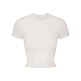 NikeSKIMS MATTE CORSET CROP TOP | IVORY LAYS FLAT ON A WHITE BACKGROUND | FLT