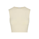 NikeSKIMS RIBBED SEAMLESS MUSCLE TANK | LEMON DROP & LAYS FLAT ON A WHITE BACKGROUND | FLT