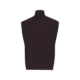 NikeSKIMS STRETCH NYLON OVERSIZED VEST | DARK ROAST & LAYS FLAT ON A WHITE BACKGROUND | FLT