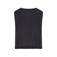 NikeSKIMS PERFORMANCE COTTON BLEND CROP TANK | OBSIDIAN & LAYS FLAT ON A WHITE BACKGROUND | FLT