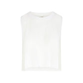 NikeSKIMS PERFORMANCE COTTON BLEND CROP TANK | SNOW & LAYS FLAT ON A WHITE BACKGROUND | FLT