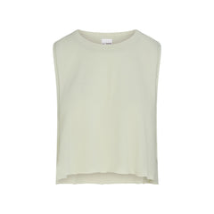 NikeSKIMS PERFORMANCE COTTON BLEND CROP TANK | TALC & LAYS FLAT ON A WHITE BACKGROUND | FLT