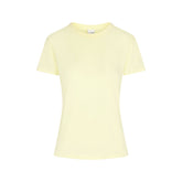 NikeSKIMS PERFORMANCE COTTON BLEND SHORT SLEEVE TOP | BICYCLE YELLOW & LAYS FLAT ON A WHITE BACKGROUND | FLT