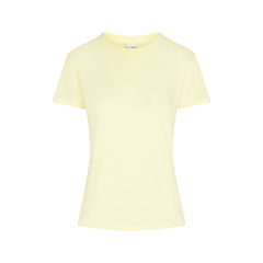 NikeSKIMS PERFORMANCE COTTON BLEND SHORT SLEEVE TOP | BICYCLE YELLOW & LAYS FLAT ON A WHITE BACKGROUND | FLT