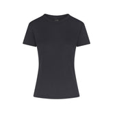NikeSKIMS PERFORMANCE COTTON BLEND SHORT SLEEVE TOP | OBSIDIAN & LAYS FLAT ON A WHITE BACKGROUND | FLT