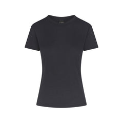 NikeSKIMS PERFORMANCE COTTON BLEND SHORT SLEEVE TOP | OBSIDIAN & LAYS FLAT ON A WHITE BACKGROUND | FLT