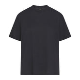 NikeSKIMS PERFORMANCE COTTON BLEND OVERSIZED SHORT SLEEVE TOP | OBSIDIAN & LAYS FLAT ON A WHITE BACKGROUND | FLT