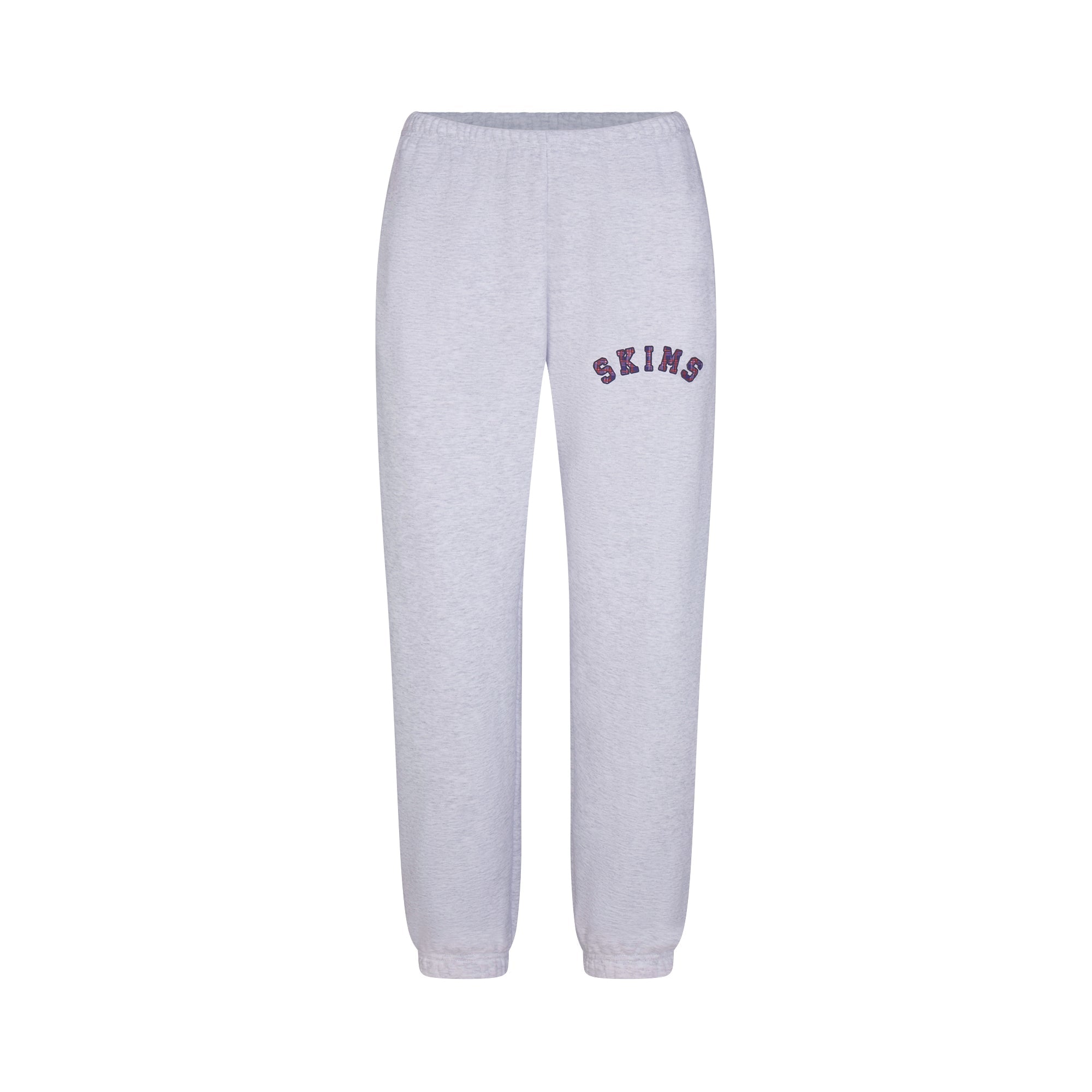 COTTON FLEECE CLASSIC JOGGER | LHG ARCHED SKIMS PLAID & LAYS FLAT ON A WHITE BACKGROUND | FLT