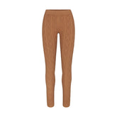SWEATER KNIT LEGGING | DARK HONEY FLAT ON A WHITE BACKGROUND | FLT