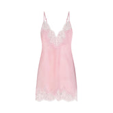 SILK LACE MINI SLIP DRESS | PEONY TONAL FLAT ON A WHITE BACKGROUND | FLT