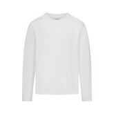 HEAVYWEIGHT COTTON MENS RELAXED LONG SLEEVE T-SHIRT | CHALK FLAT ON A WHITE BACKGROUND | FLT